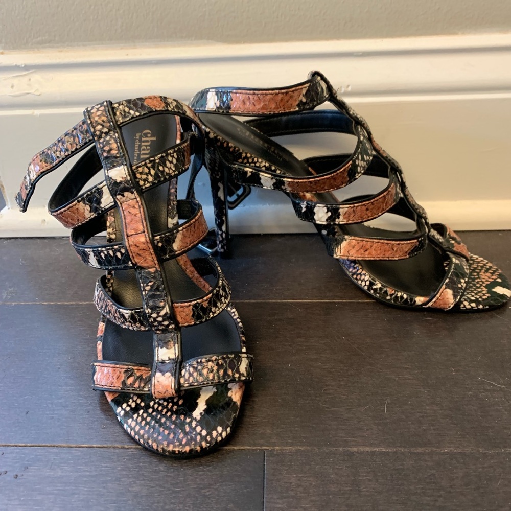 Charles David Snakeskin Heel Stilettos